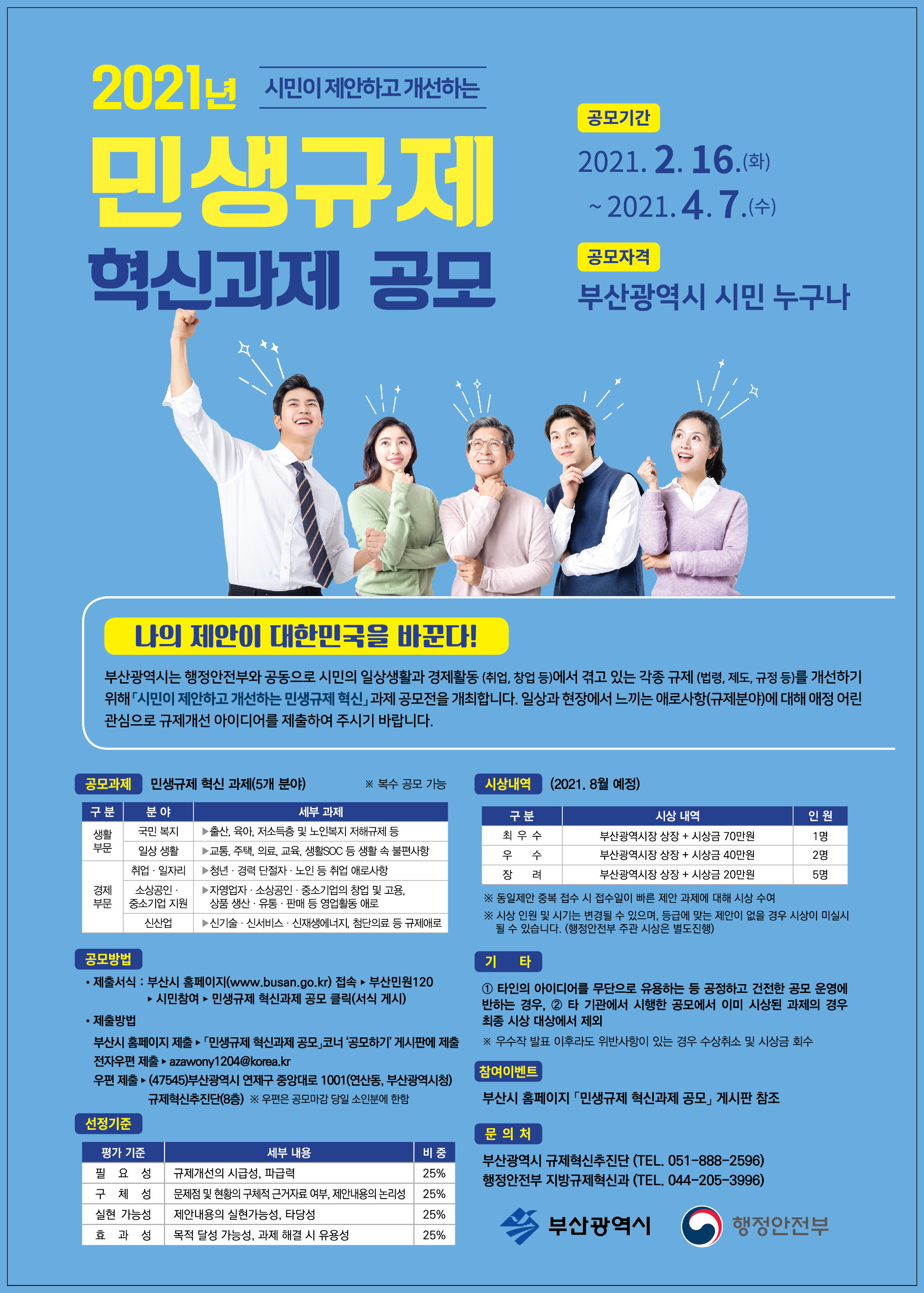 민생규제 혁신과제 공모 공모기간 연장 알림