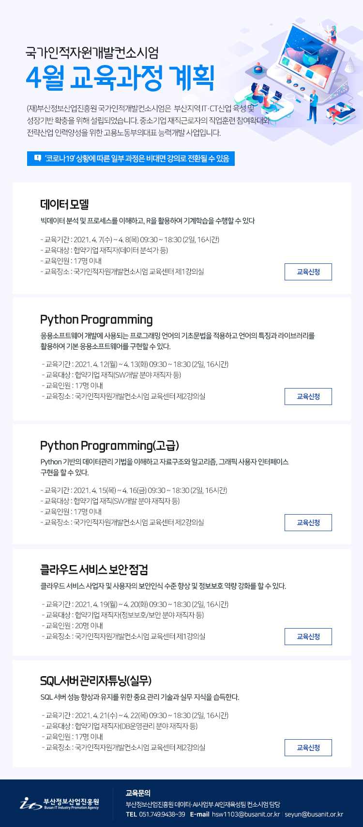 국가인적자원개발컨소시엄 4월 교육과정