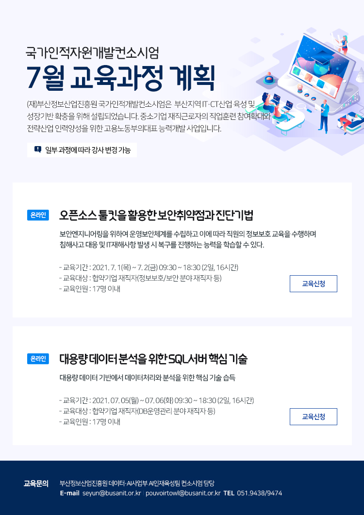 국가인적자원개발컨소시엄 7월 교육과정