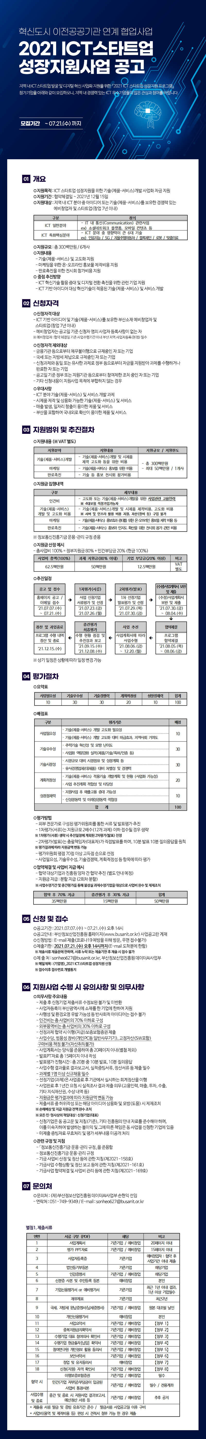 2021 ICT스타트업 성장지원사업 공고