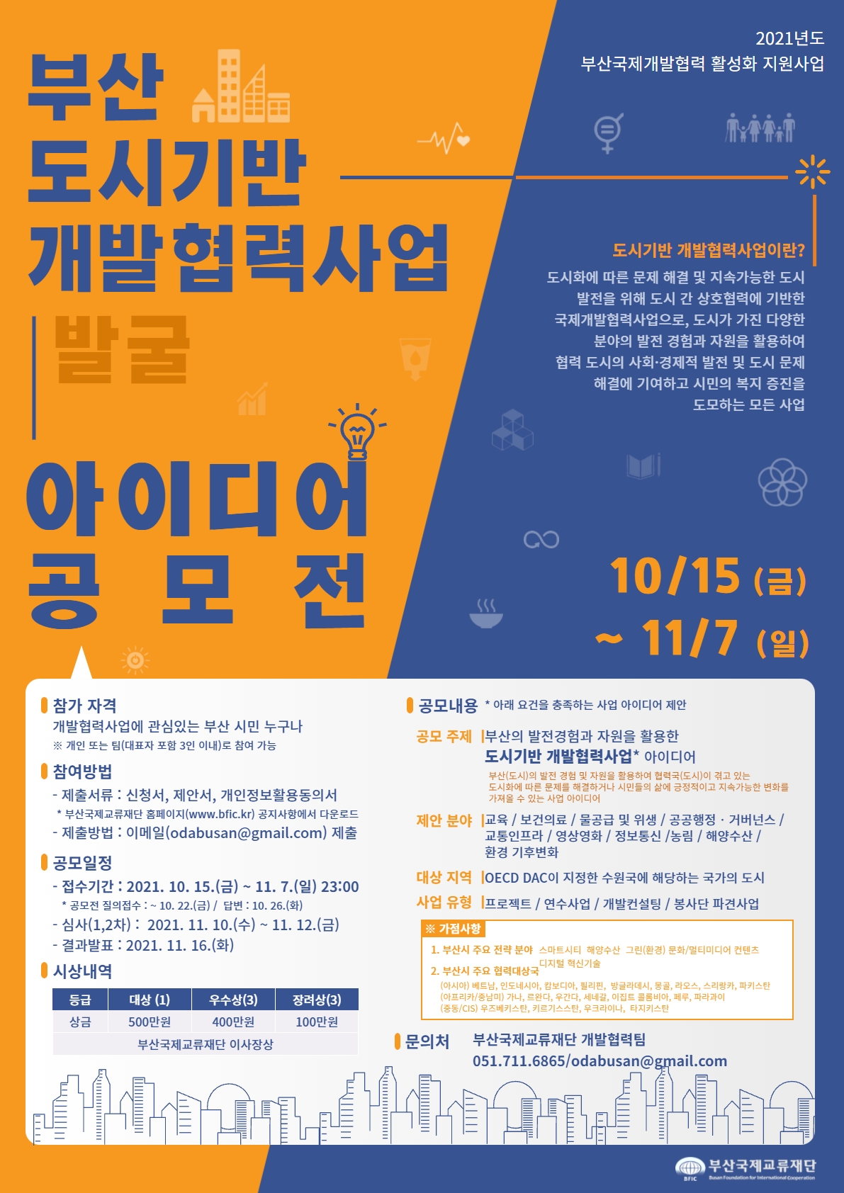 [부산국제교류재단] 부산 도시기반 개발협력사업 발굴 아이디어 공모전 안내