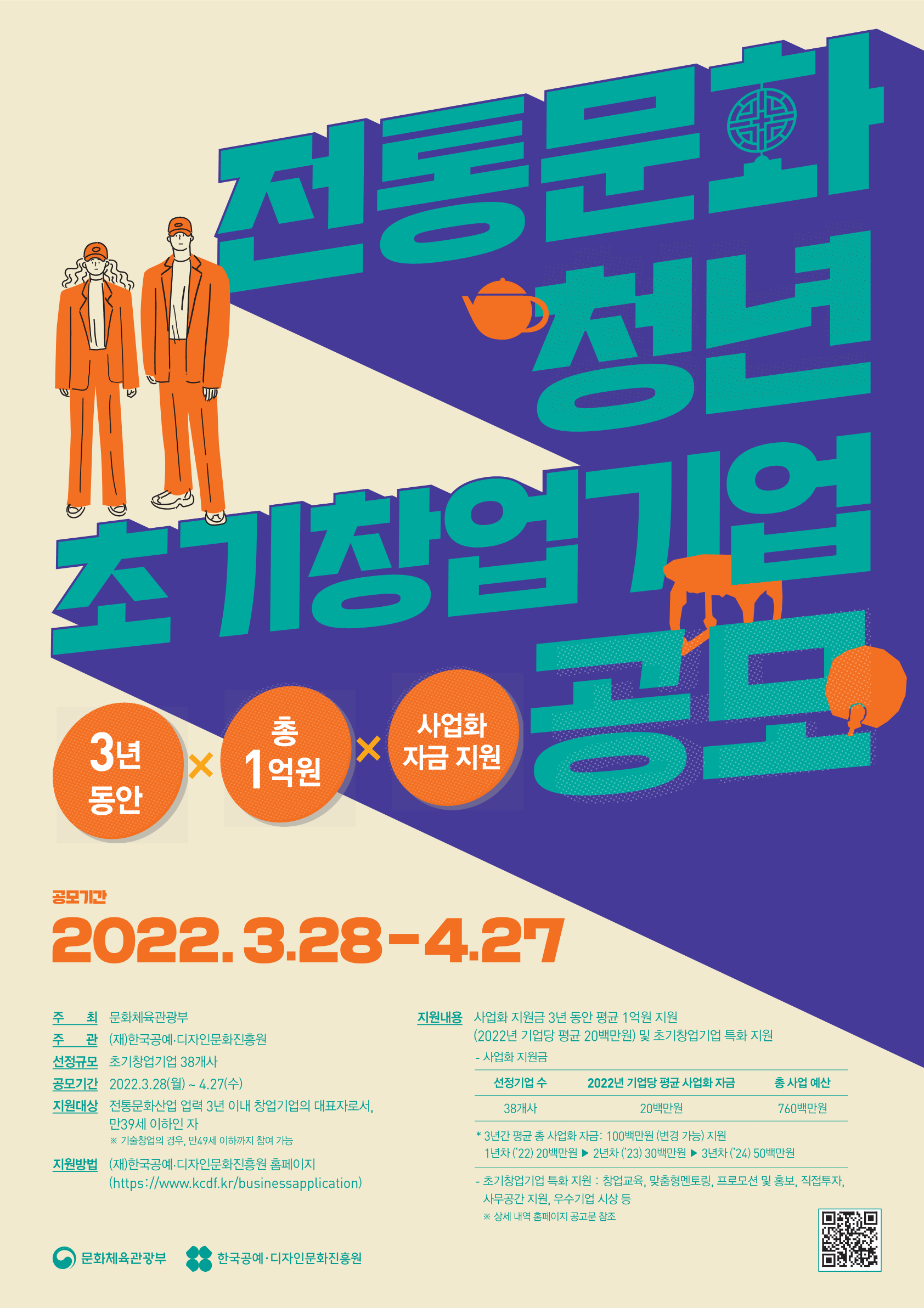 2022 전통문화 청년 초기창업기업 공모