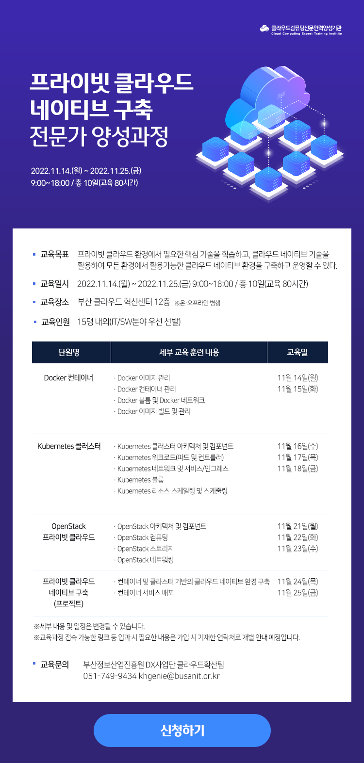 프라이빗 클라우드 네이티브 구축 전문가 양성과정