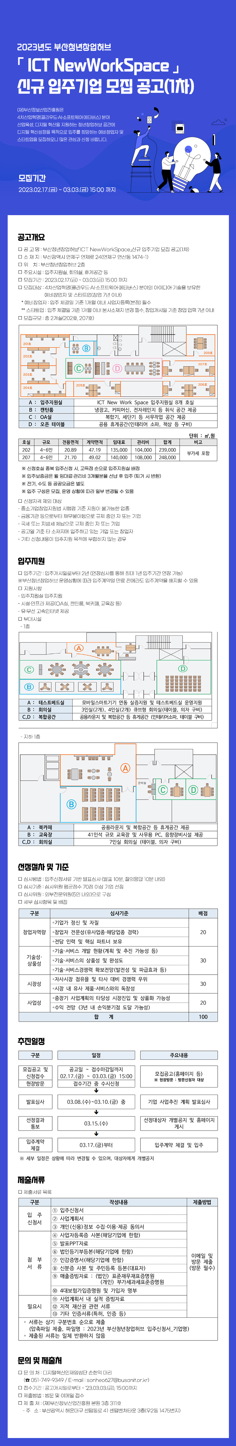 2023년도 1차 부산청년창업허브 신규 입주기업 모집공고