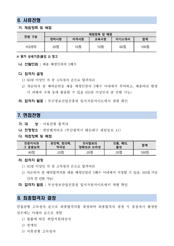 (재)부산정보산업진흥원 사업계약직 채용공고(디지털 혁신거점)
