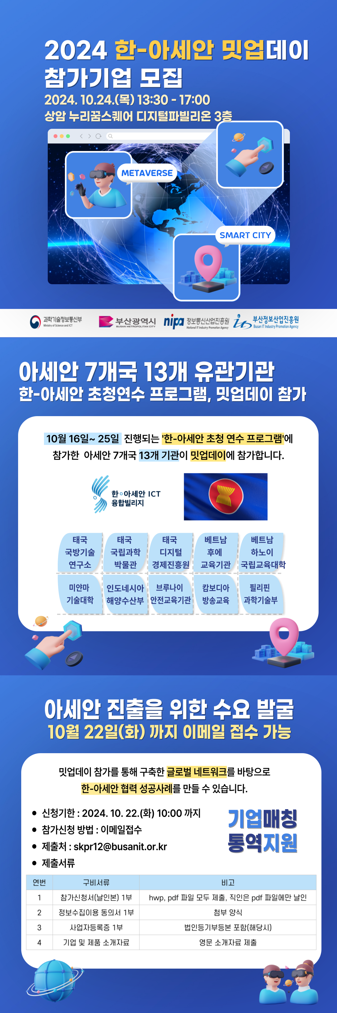 2024 한-아세안 밋업데이 참가기업 모집 공고