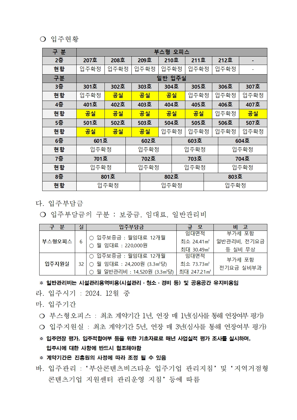 2024 부산콘텐츠비즈타운(기업지원센터) 입주기업 모집 공고(추가)