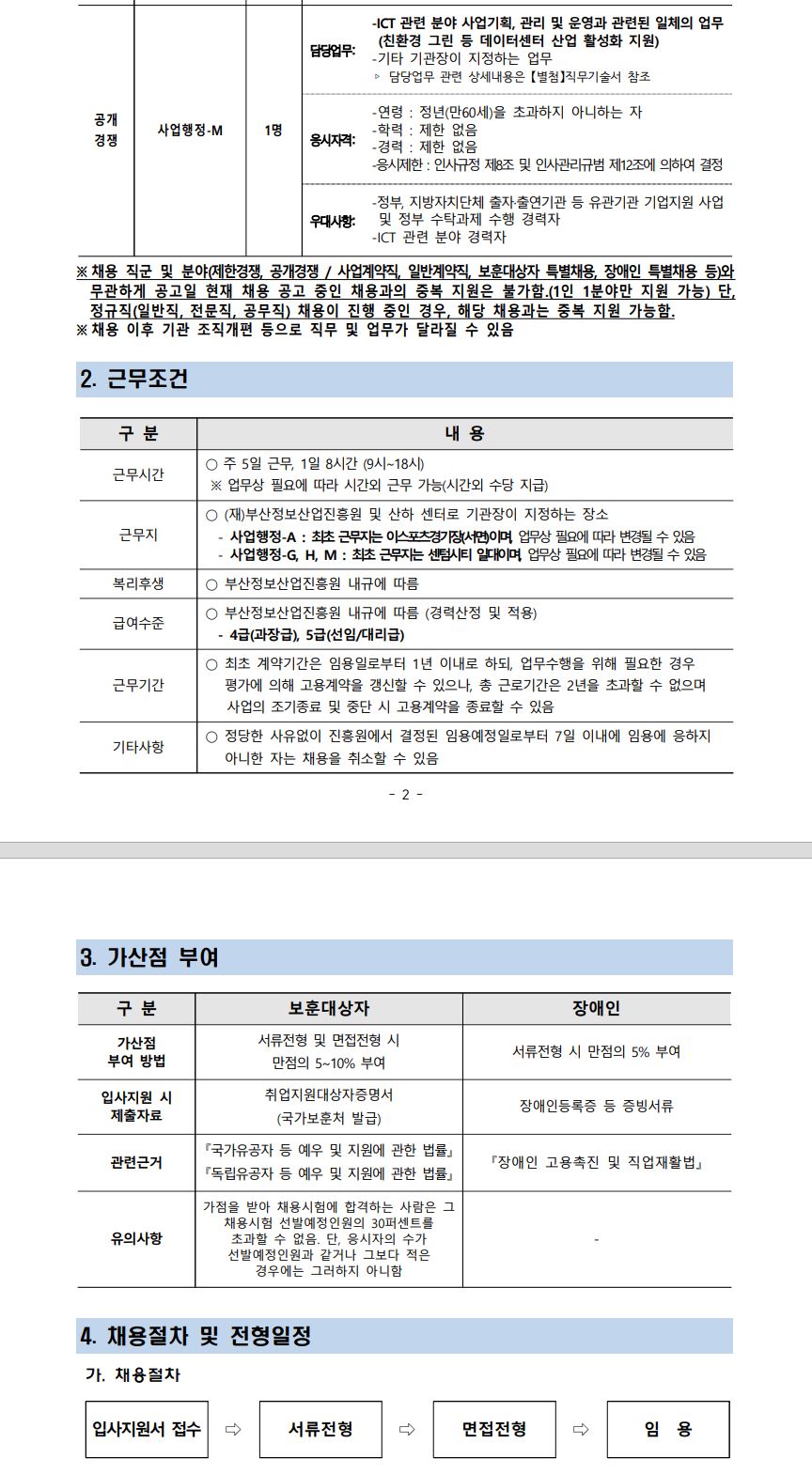 (재)부산정보산업진흥원 2024년 하반기 일반계약직(4급, 5급) 채용 재공고