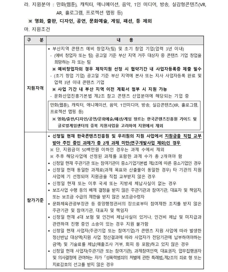 B-CON 스타트업 사업화 지원 사업 모집공고 (2025 부산 콘텐츠코리아 랩)